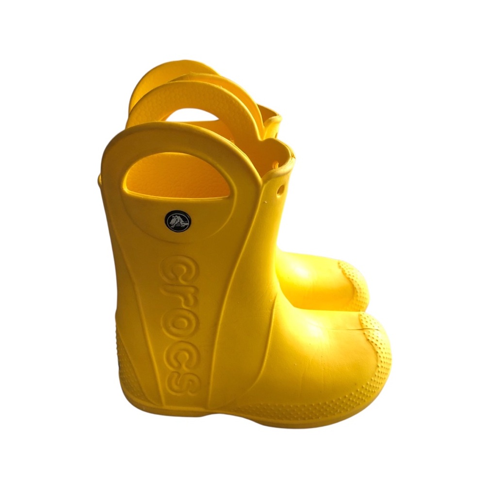 Crocs Kids' SZ 12 Yellow Handle It Rain Boots